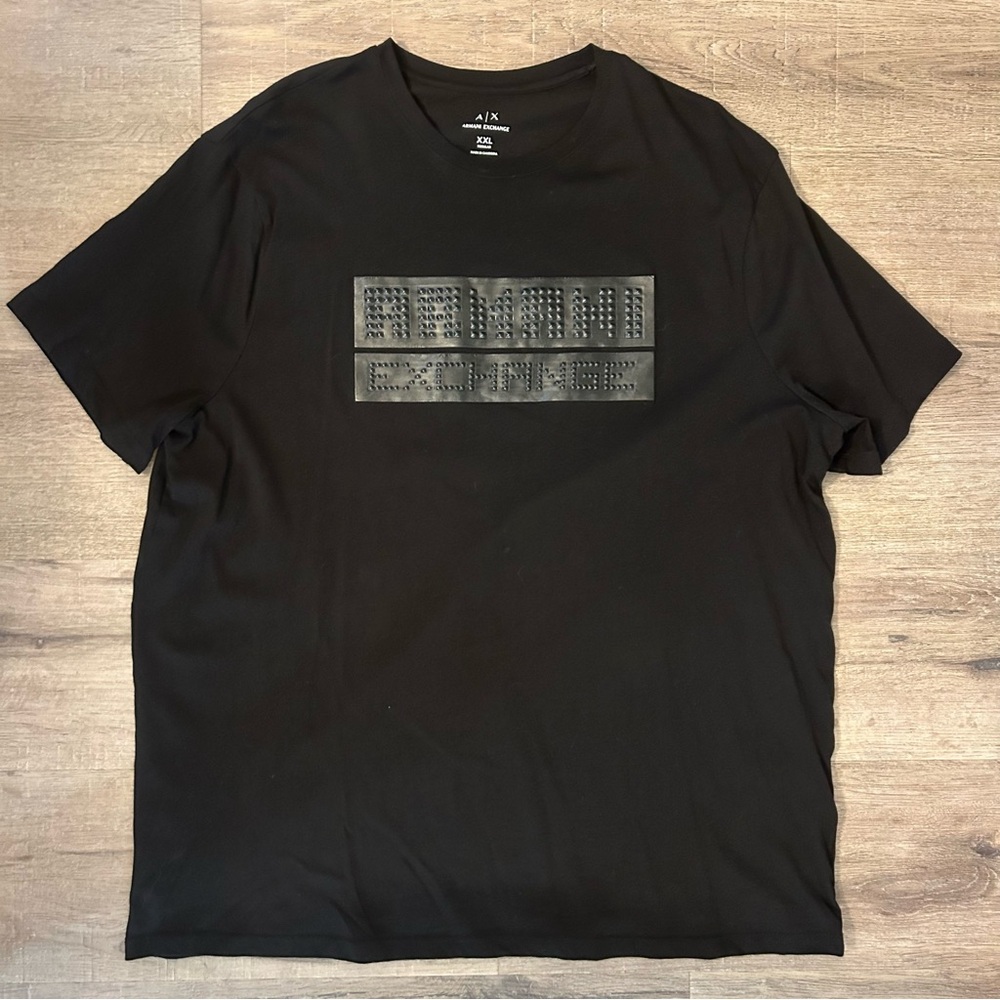 Armani Exchange Black Crew Neck Tee Short Sleeve XXL EUC